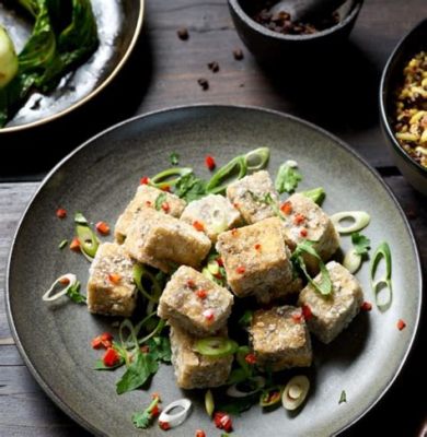  Tofu w Sosie Śliwkowym Z Pieprzami Sichuan – Czy Ten Kontrast Smaków Uczuje Twoje Papille?